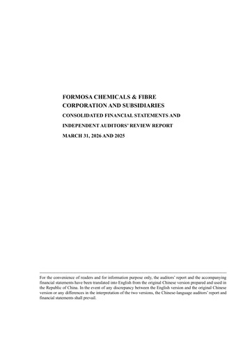 Thumbnail Formosa Chemicals & Fibre Quarterly Report 2026-q1