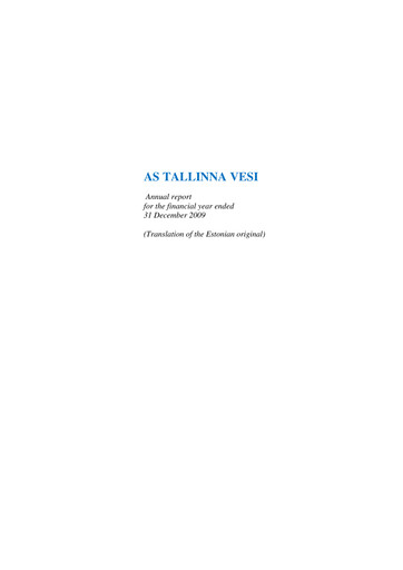 Thumbnail AS Tallinna Vesi Annual Report 2009