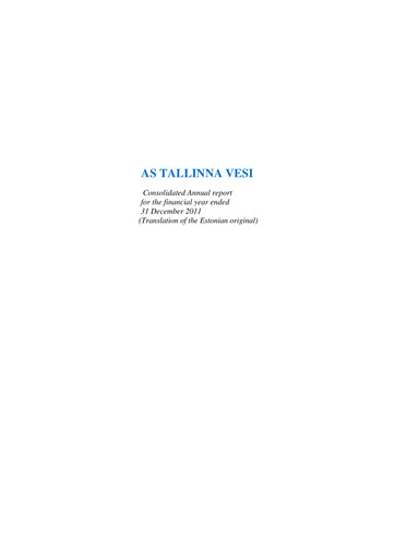 Thumbnail AS Tallinna Vesi Annual Report 2011