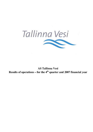 Thumbnail AS Tallinna Vesi Financial Report 2007