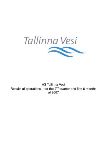 Thumbnail AS Tallinna Vesi Half-year Report 2007-h1