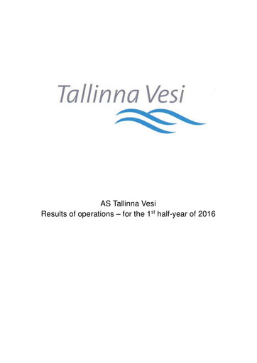Thumbnail AS Tallinna Vesi Half-year Report 2016-h1