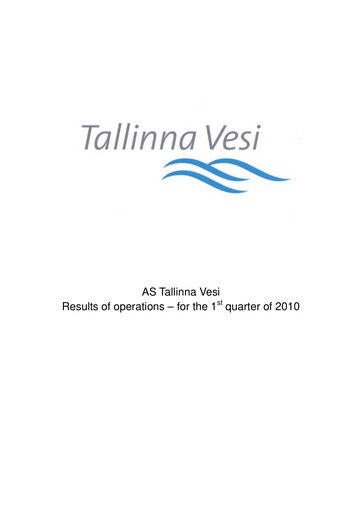 Thumbnail AS Tallinna Vesi Quarterly Report 2010-q1