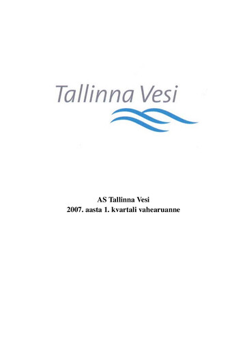 Thumbnail AS Tallinna Vesi Quarterly Report 2007-q1