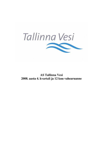 Thumbnail AS Tallinna Vesi Quarterly Report 2008-q4