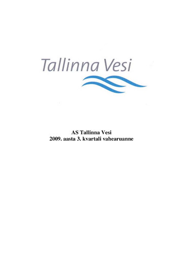 Thumbnail AS Tallinna Vesi Quarterly Report 2009-q3
