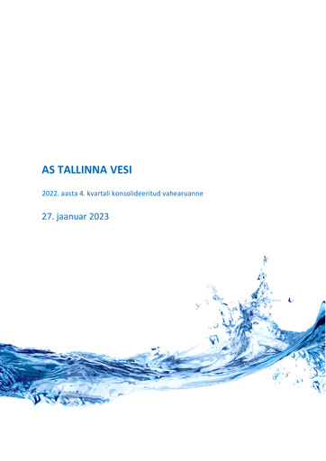 Thumbnail AS Tallinna Vesi Quarterly Report 2022-q4