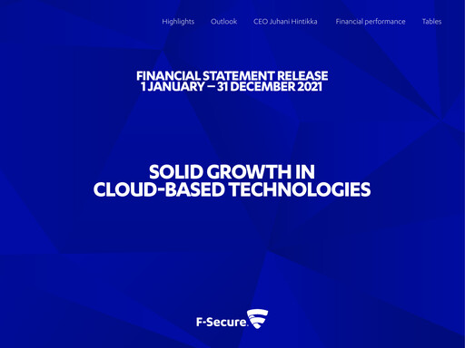 Thumbnail WithSecure Oyj Financial Statement 2021