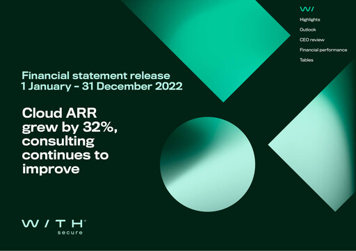 Thumbnail WithSecure Oyj Financial Statement 2022