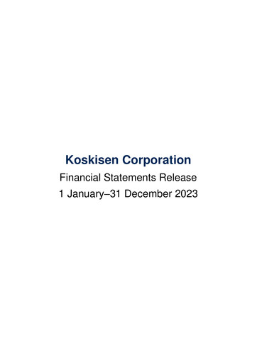 Thumbnail Koskisen Oyj Financial Statement 2023