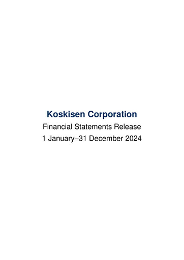 Thumbnail Koskisen Oyj Financial Statement 2024