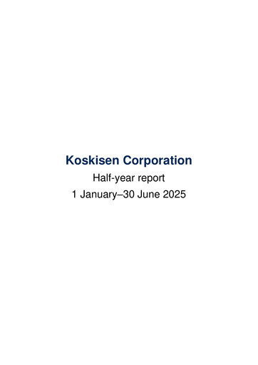Miniature Koskisen Oyj Rapport semestriel 2025-h1