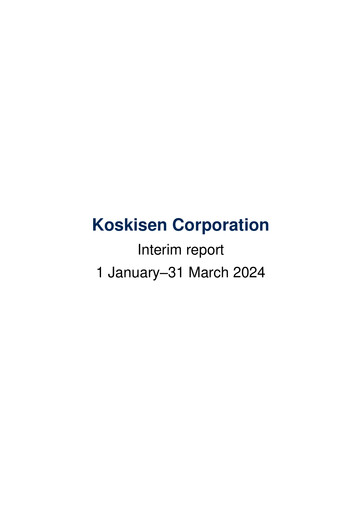 Miniature Koskisen Oyj Rapport trimestriel 2024-q1