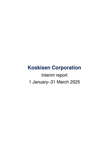 Miniature Koskisen Oyj Rapport trimestriel 2025-q1