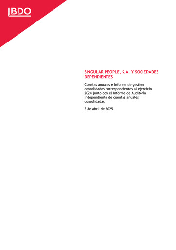 Thumbnail SNGULAR Financial Statement 2024
