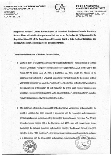Vorschaubild Muthoot Finance
 Quartalsbericht 2025-q2