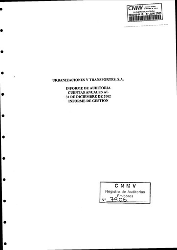 Thumbnail Urbas Grupo Financiero Financial Statement 2002