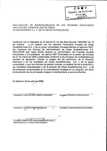 Thumbnail Urbas Grupo Financiero Financial Statement 2007