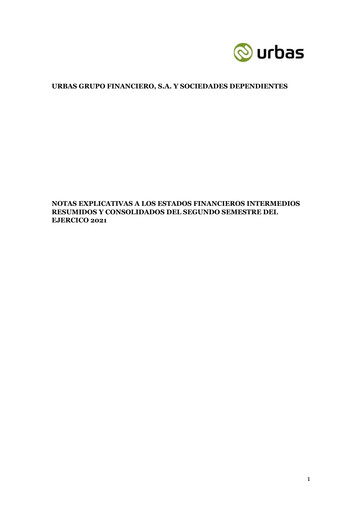 Thumbnail Urbas Grupo Financiero Half-year Report 2021-h2