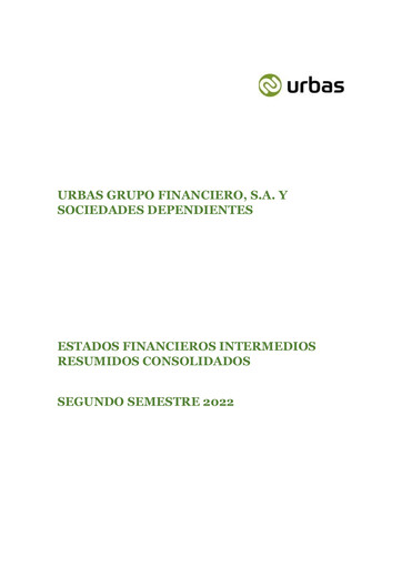 Thumbnail Urbas Grupo Financiero Half-year Report 2022-h2
