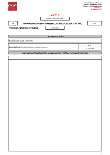 Miniature Azkoyen S.A. Rapport trimestriel 2020-q3