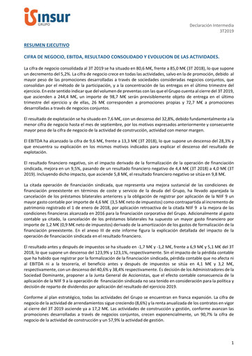 Thumbnail Inmobiliaria del Sur Quarterly Report 2019-q3