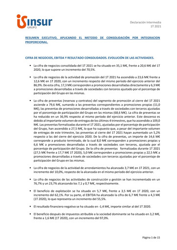 Thumbnail Inmobiliaria del Sur Quarterly Report 2021-q1
