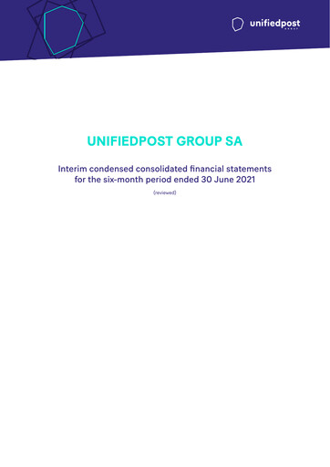 Miniature Unifiedpost Group Rapport semestriel 2021-h1