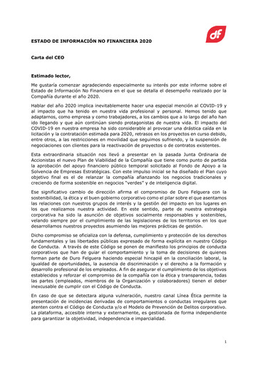 Miniature Duro Felguera Rapport ESG 2020