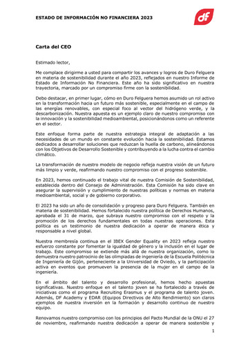 Miniature Duro Felguera Rapport ESG 2023