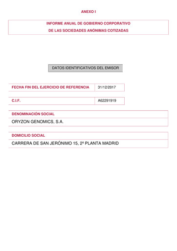 Thumbnail Oryzon Genomics Annual Report 2017