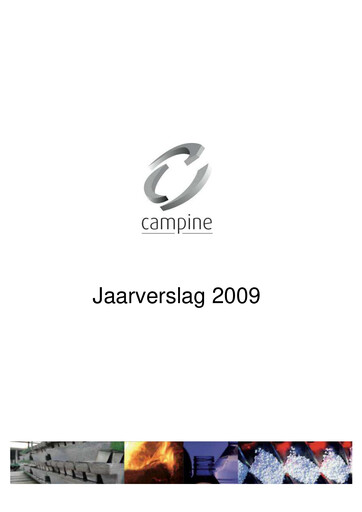 Thumbnail Campine Annual Report 2009