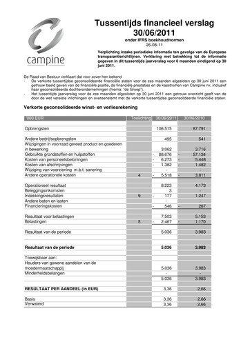 Thumbnail Campine Half-year Report 2011-h1