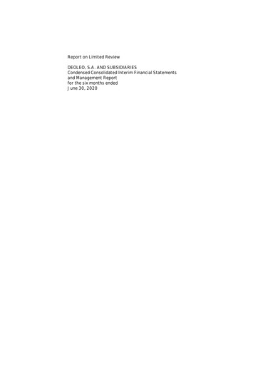 Thumbnail Deoleo Half-year Report 2020-h1