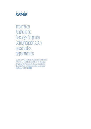 Thumbnail Secuoya, Grupo de Comunicación, S.A. Financial Statement 2023