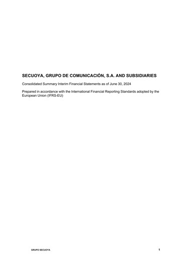 Thumbnail Secuoya, Grupo de Comunicación, S.A. Half-year Report 2024-h1