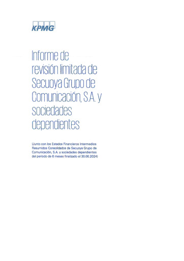 Thumbnail Secuoya, Grupo de Comunicación, S.A. Half-year Report 2024-h1
