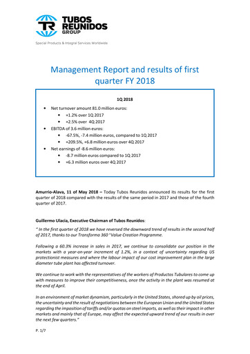 Thumbnail Tubos Reunidos Quarterly Report 2018-q1