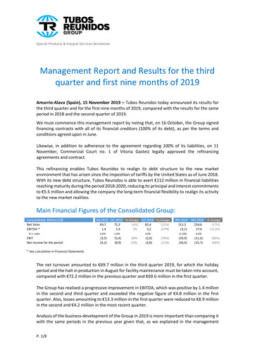 Thumbnail Tubos Reunidos Quarterly Report 2019-q3