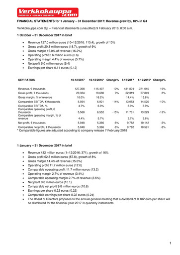 Thumbnail Verkkokauppa.com Financial Statement 2017