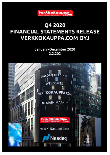 Thumbnail Verkkokauppa.com Financial Statement 2020