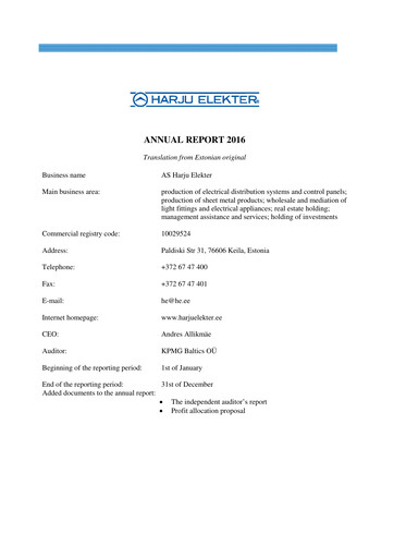 Thumbnail AS Harju Elekter Annual Report 2016