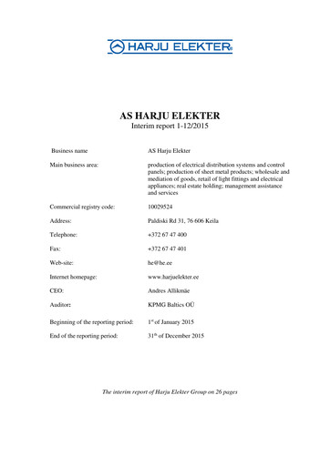 Thumbnail AS Harju Elekter Financial Report 2015