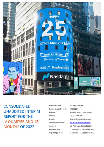 Thumbnail AS Harju Elekter Financial Report 2022