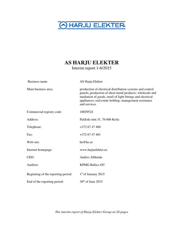 Thumbnail AS Harju Elekter Half-year Report 2015-h1
