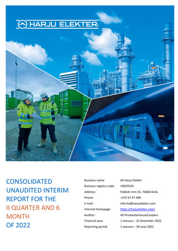 Thumbnail AS Harju Elekter Half-year Report 2022-h1