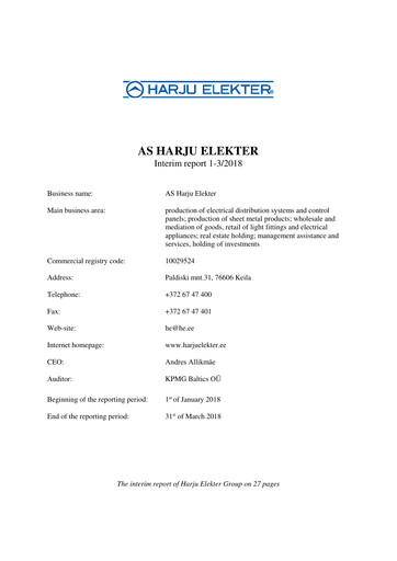 Thumbnail AS Harju Elekter Quarterly Report 2018-q1