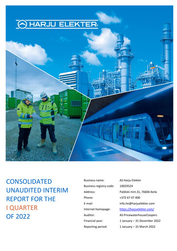 Thumbnail AS Harju Elekter Quarterly Report 2022-q1