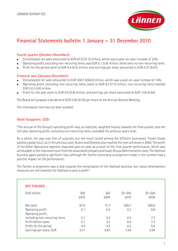 Thumbnail Apetit Oyj Financial Statement 2010