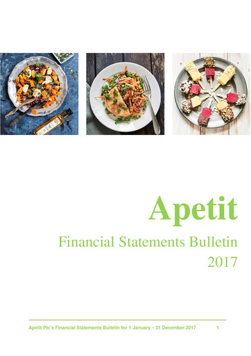 Thumbnail Apetit Oyj Financial Statement 2017